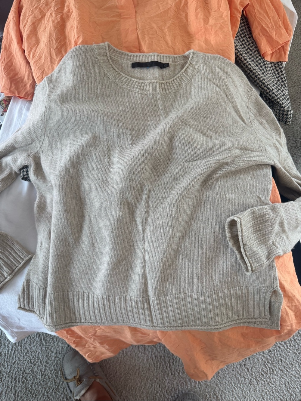 Jenni Kayne Everyday Beige Crewneck Sweater